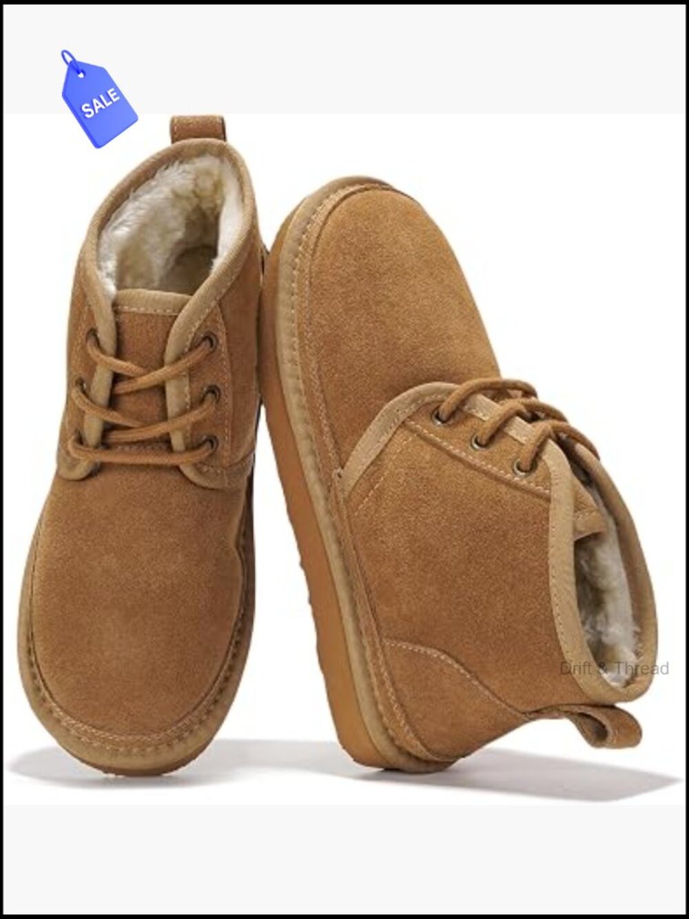 Genuine Leather Ankle Boots for Women Memory Foam Fur Lined Winter Snow Shoes